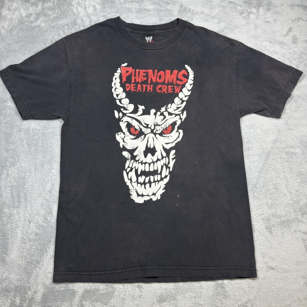 Vintage WWE Phenoms Death Crew Shirt Mens Large Skull‎ Wrestling 2002 Faded